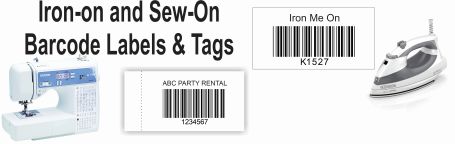 Iron-on and Sew-on Barcode Labels and Tags
