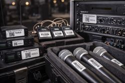 Sound Equipment Labeled with Durable Barcode Labels