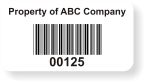 White Rugged Polyester Asset Labels