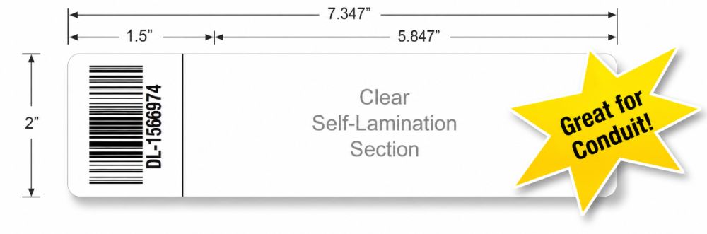 1 in. x 4 in. Self Laminating Cable Label