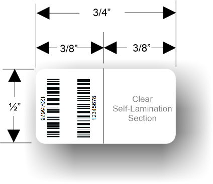 1in. x 1.5in Self Laminating Cable Label