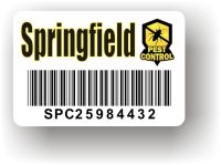 Pets Control Sequential Barcode Labels