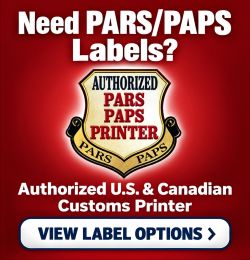 WePrintBarcodes.com is a Certified Pars/Paps Printer Border crossing Printer