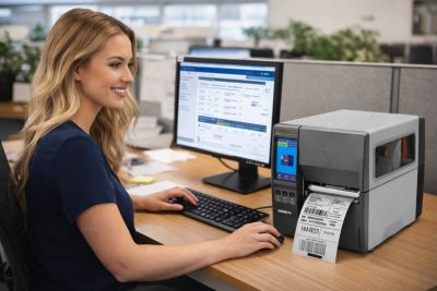 Medium Volume Barcode Printing Station