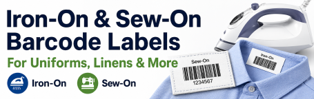 Iron-on and Sew-on Barcode Labels and Tags
