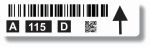 Black and White Barcode Bin Labels Custom Printed