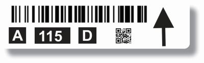 Polyester Black and White Barcode Bin Labels Custom Printed For Indoor or Outdoor Use