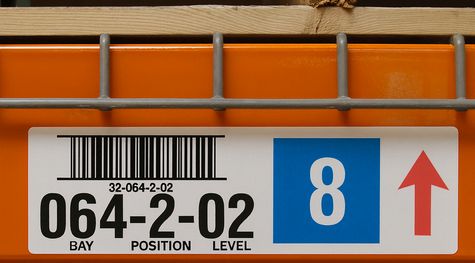 Warehouse Barcoded Bin Labels